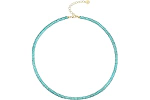 Stunning Beaded Choker Necklace Adorned with Captivating Turquoise and Pearls