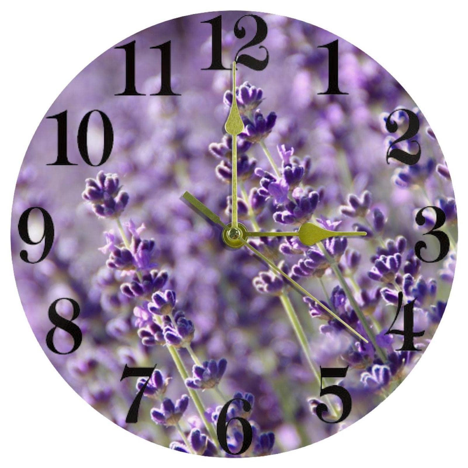 Horloge murale ronde lavande à offrir pour une crémaillère ou une décoration douce