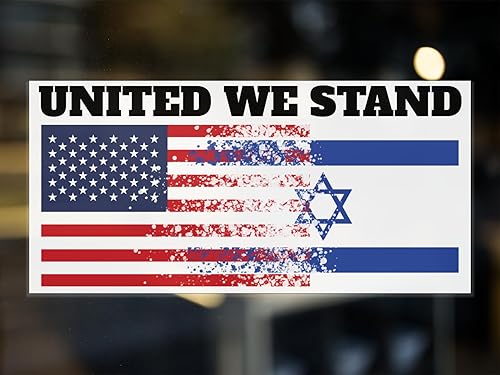United We Stand USA - Adhesivo con la bandera de Israel con adhesivo de bandera de Israel, varios tamaños, para uso en interiores y exteriores,