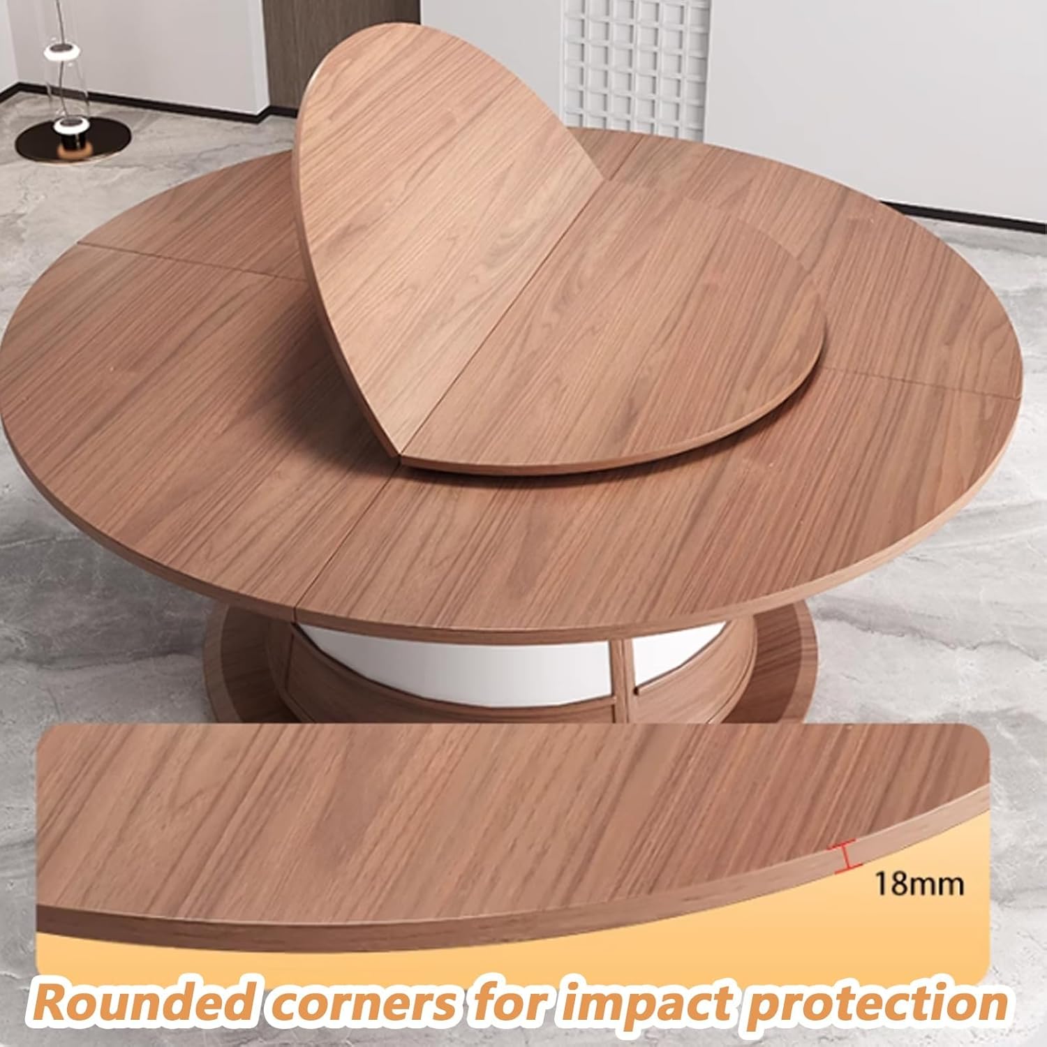 Large Round Foldable Table Top Temporary Extender, Folding Table Top for Kitchen Dining Coffee Patio Tables Tops, No Legs Easy to Store(White,120cm/47.2in)