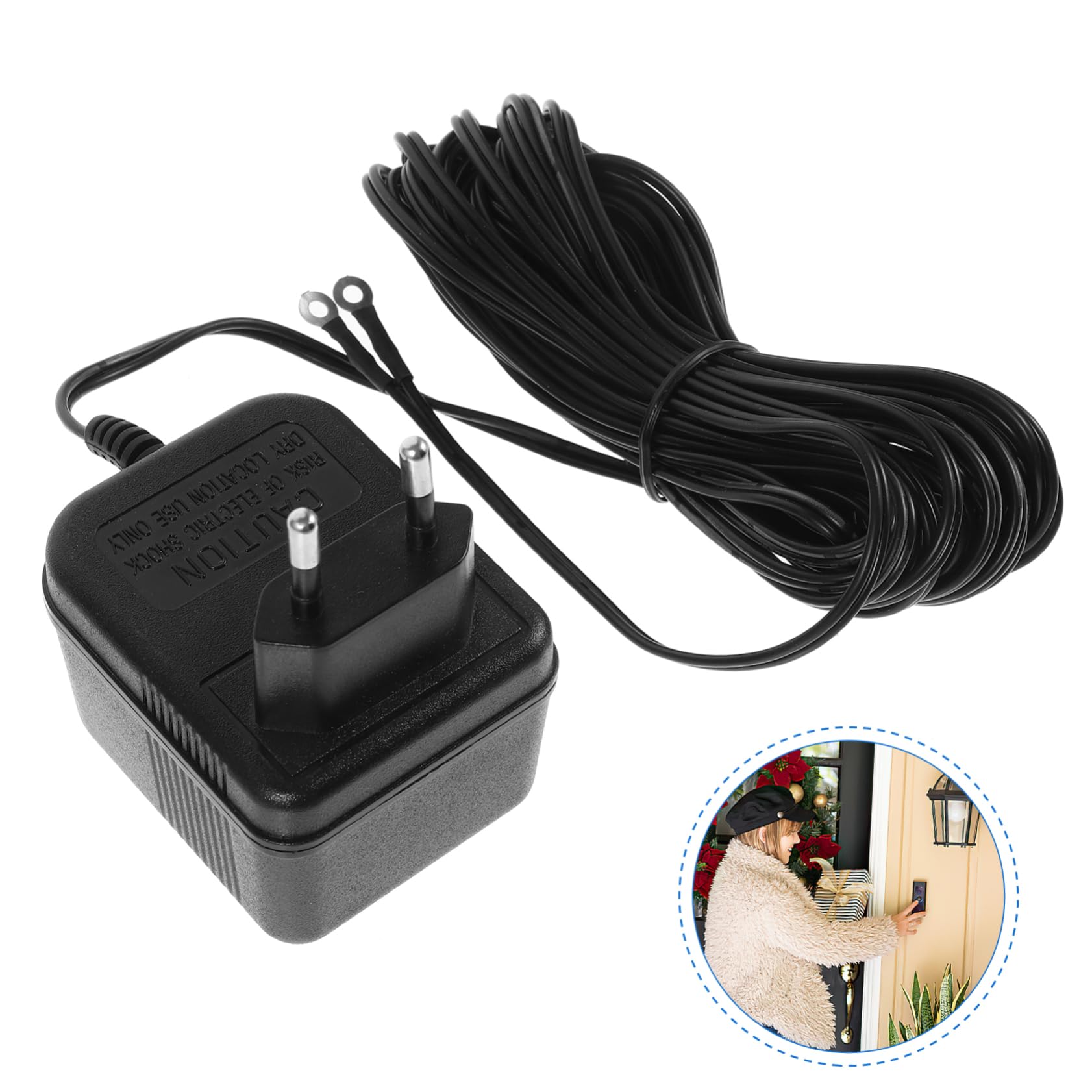 HOMSFOU 3piezas Adaptador De Puerta Timbre Para Sistemas De Timbre Fuente De Alimentación Diseño Elegante y Seguro Para Doméstico