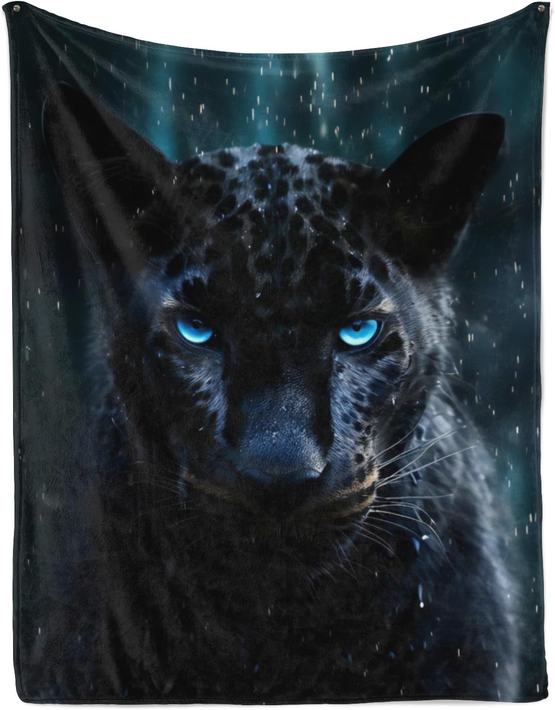 Black Blanket Leopard Blanket 80"x60" Wild Animal Fleece Throw Blanket Wildlife Style Plush Blanket for Sofa Couch Bed Bedroom Decor Luxury Black Fuzzy Blanket