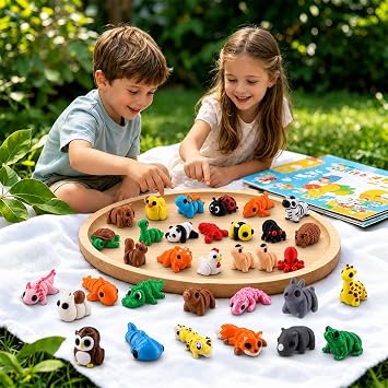 XIMISHOP 36 PCS Mini 3D Printed Animals Flexible Articulated Fidget Toys