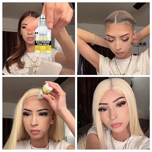 Miniatura 5 de Goiple Pegamento de peluca para pelucas de encaje frontal, pegamento de peluca de encaje frontal impermeable para pelucas, adhesivo de encaje