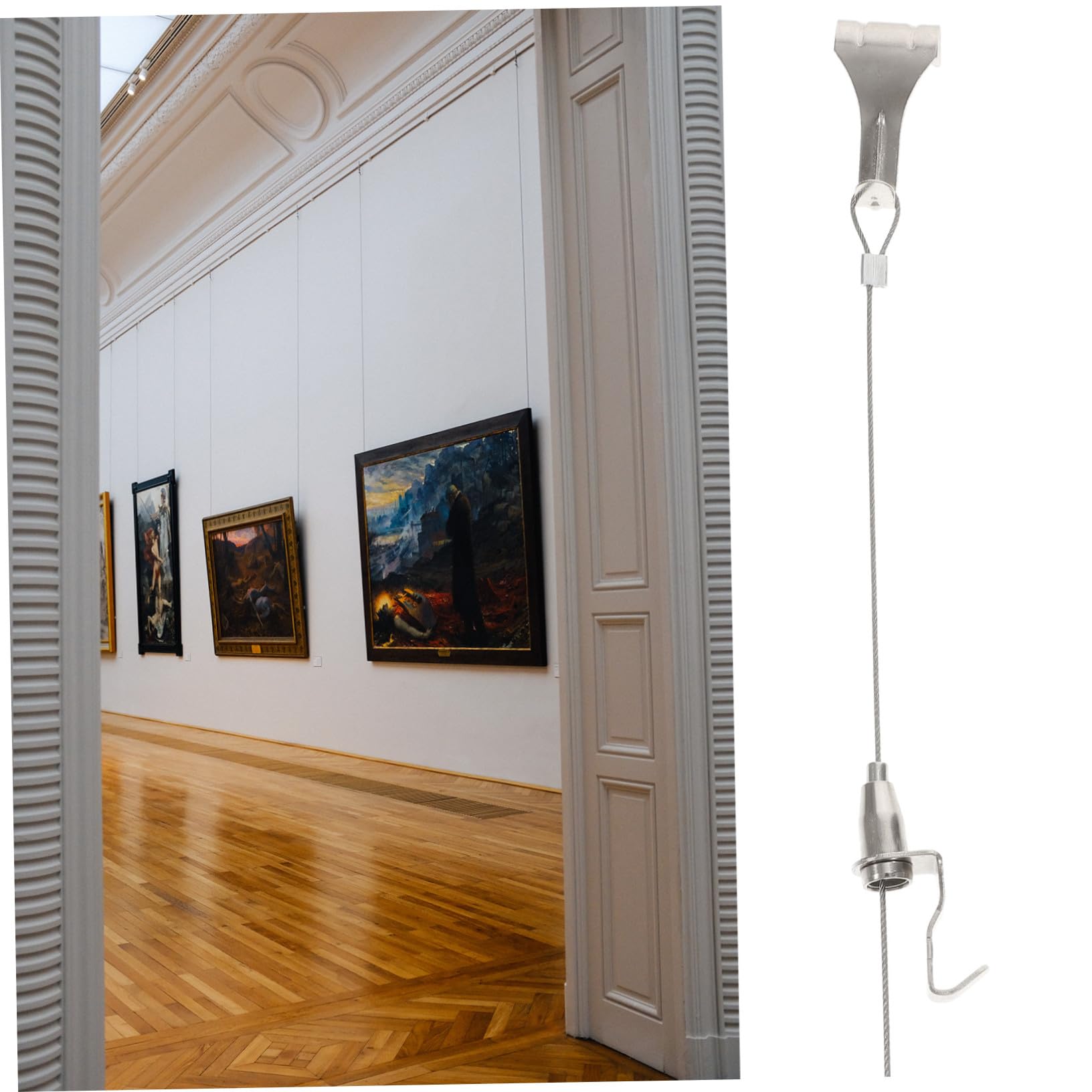 10 pezzi Ganci in Acciaio Inossidabile Regolabili per Appendere Immagini e Specchi Kit Completo con Ganci Resistenti per Immagini Pesanti Esposizioni e Decorazioni Murali