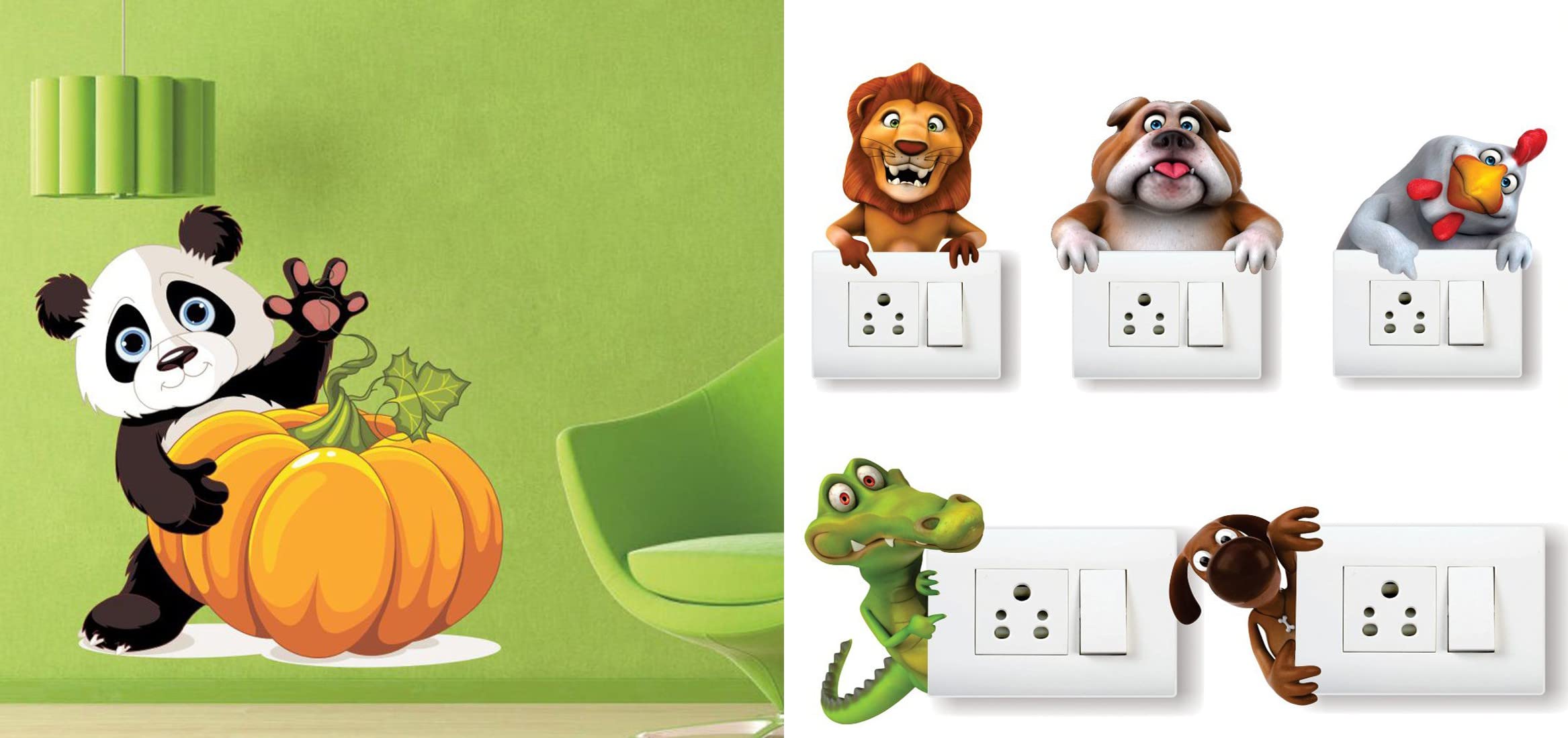 Merical Pumpkin Panda and Animals Switch Board Wall Sticker for Living Room, Hall, Bedroom (Material: PVC Vinyl) (B0CD2VCWNF) Amazon Price History, Amazon Price Tracker