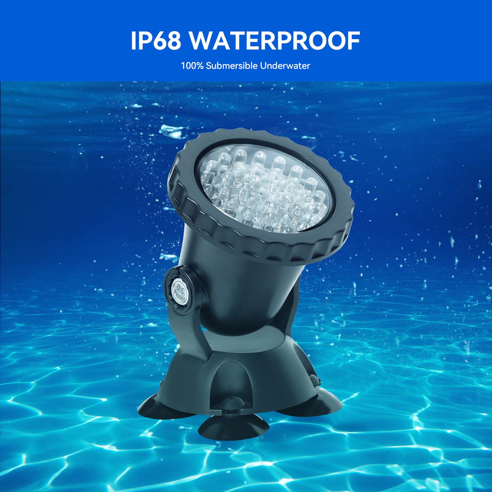 Foco para exteriores, luces de estanque, luces sumergibles con memoria, intensidad regulable, luz de color bajo el agua, IP68, impermeable, para jardín, césped, porche, paisaje (10 luces)