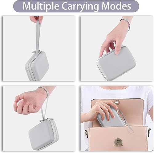 Vista 60 de co2CREA Estuche rígido de repuesto para impresora fotográfica instantánea HP Sprocket portátil de 2 x 3 (funda negra negra)