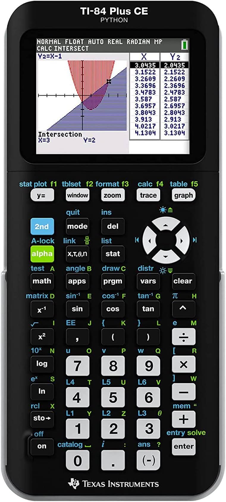 Scientific Python Graphic Calculator, Folima TI-84 Plus CE Color Graphing Instruments, Black 7.5 Inch