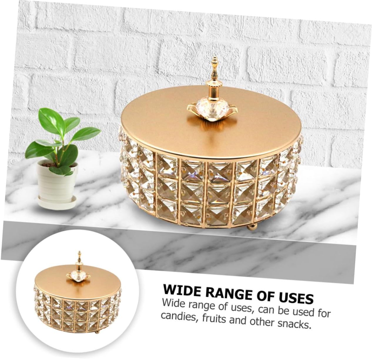 Elegant Glass Fruit Tray with Lid Multipurpose Storage Jar for Candy and Snacks Sturdy Container for Home and Party Use Stylish Decorative Kitchen Accessory