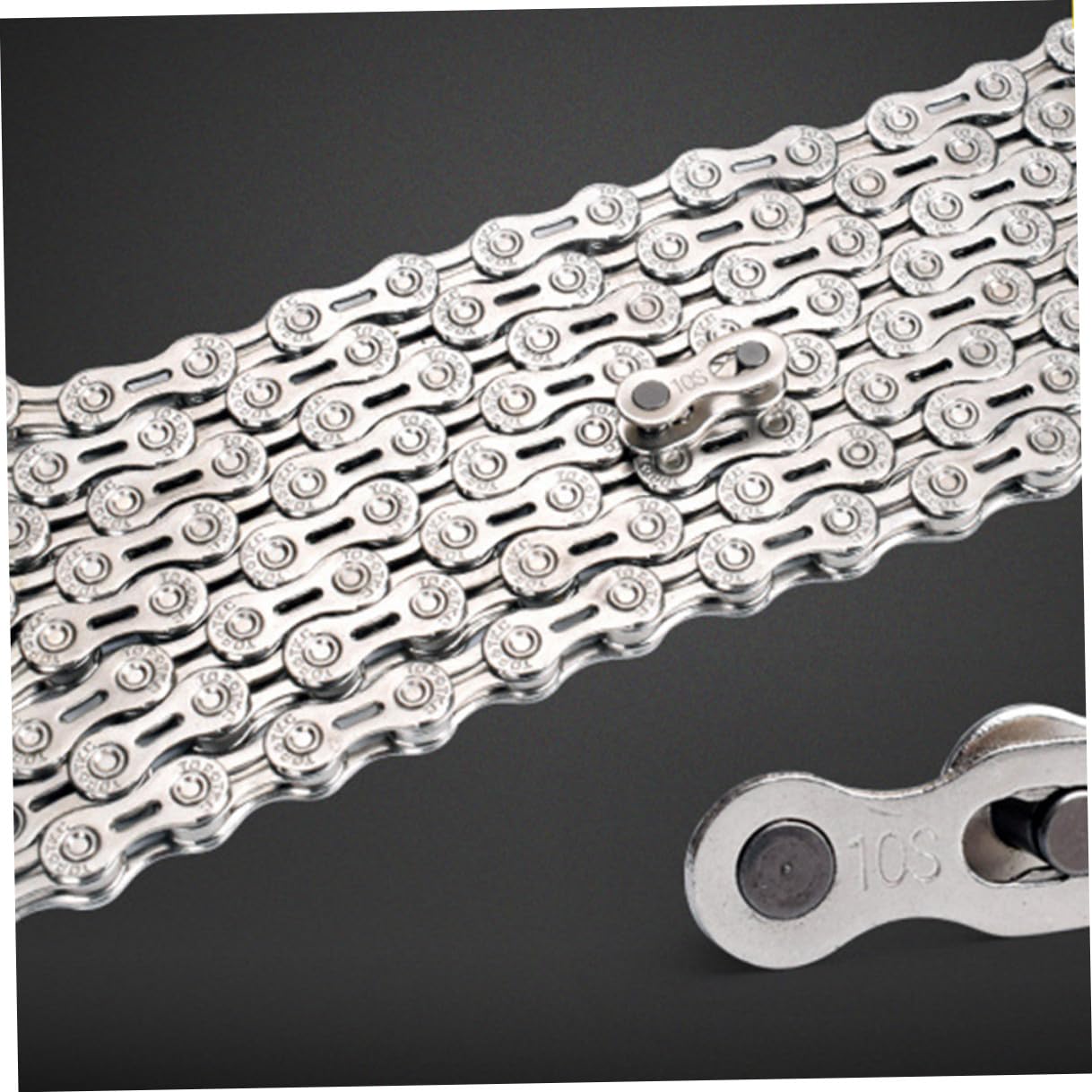 Bike Chain 11-Speed Silver Hollow Lightweight Bicycle Chain with Link Connector for Road and Mountain Bikes Suitable for Cycling Replacement