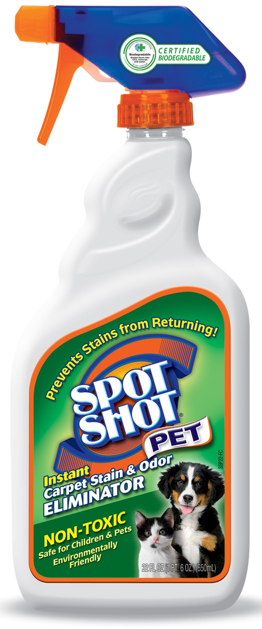 Spot Shot Pet Instant Carpet Stain & Odor Eliminator, 22 OZ NonAerosol