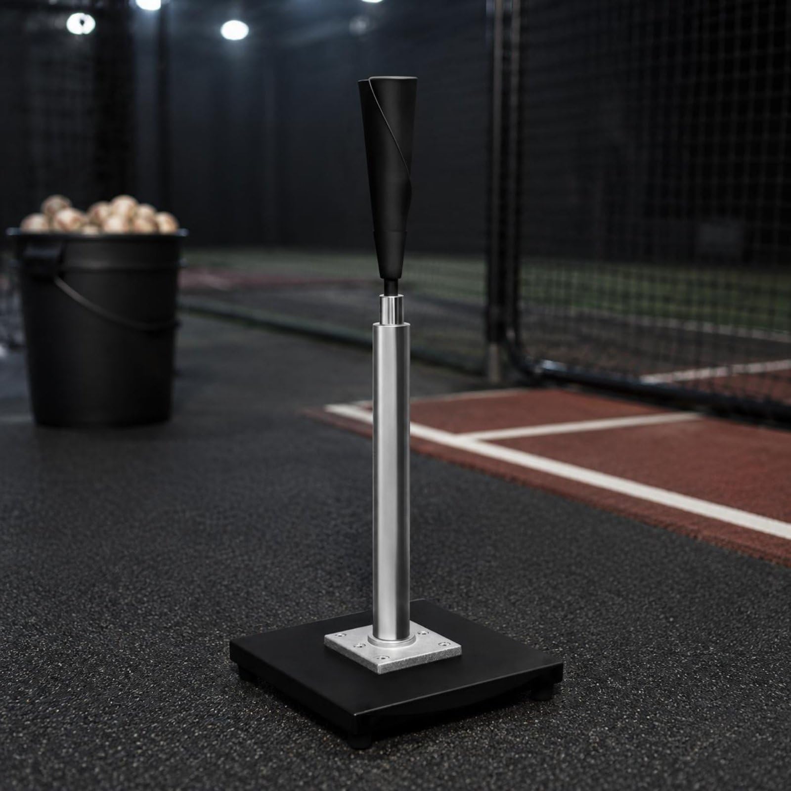 tee de Bateo Ajustable Base Sólida Soporte de Entrenamiento de Béisbol Soporte de Bateo de Softbol Construcción en Aleación de Aluminio Altura