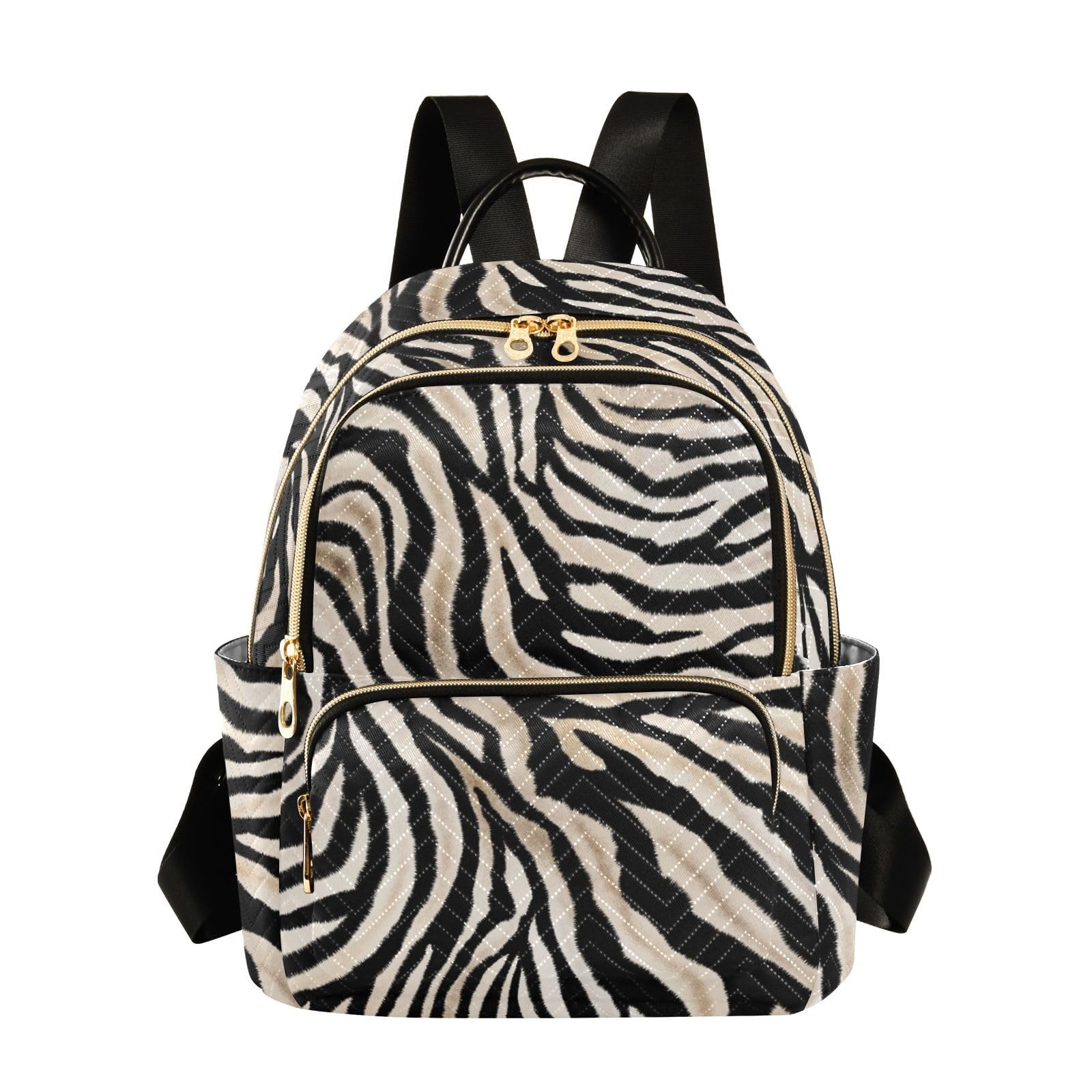 Anantty Women's Multicolor Backpack Vintage Zebra Print Rucksack Shoulder Bag Handbag Casual Daypacks Travel Bag School Bags Backpacks For Girls