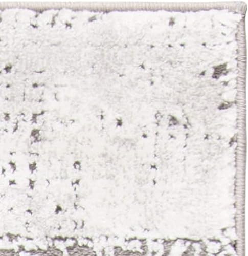 Miniatura 34 de SAFAVIEH Craft Collection - Alfombra cuadrada de 6 pies 7 pulgadas, gris y azul, diseño abstracto moderno, no desprende pelusa y de fácil cuidado