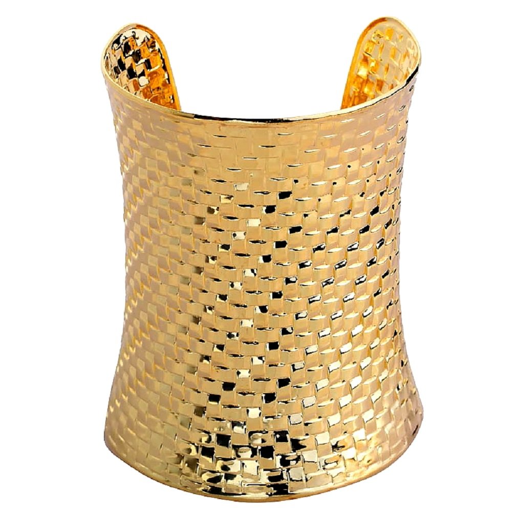 YAZILIND dorado tallado redondo ancho brazalete pulsera Retro mujer joyas