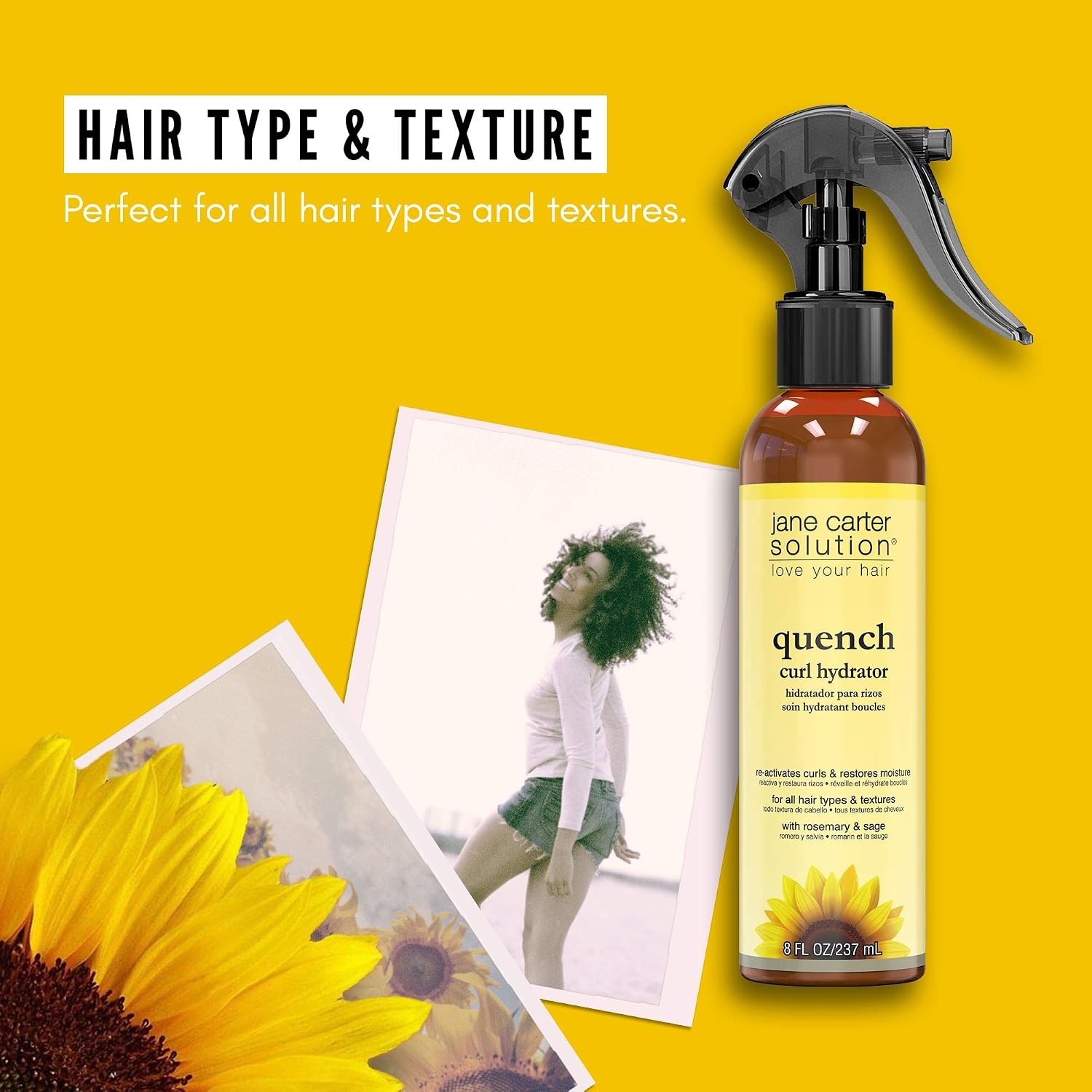 JANE CARTER SOLUTION Quench Curl Hydrating Spray (8oz) - Hydrating, Reduce Frizz, Moisturizing