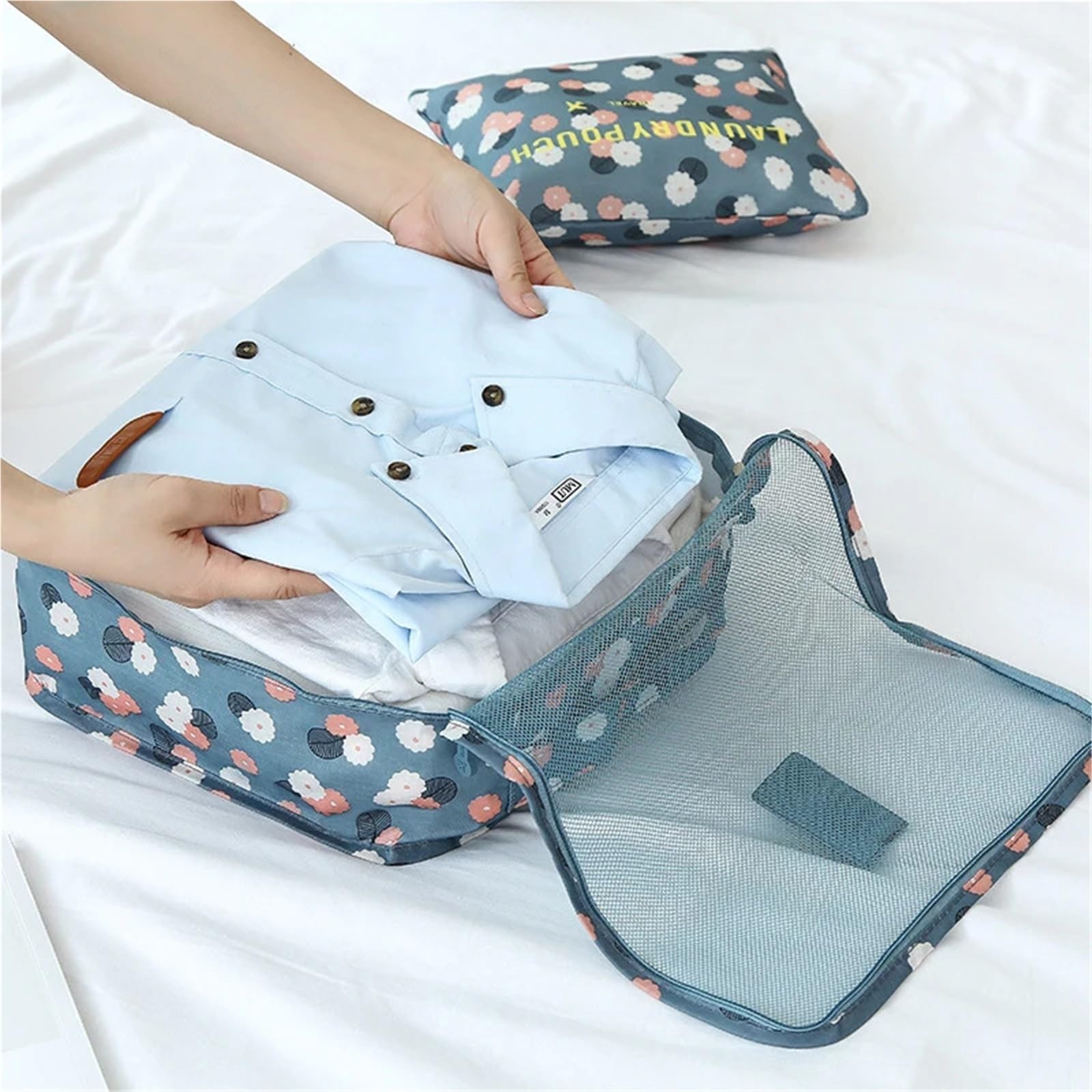 6 borse organizer da viaggio portatili, for vestiti, scarpe, trucco, bagagli per Vestiti, Scarpe, Cosmetici