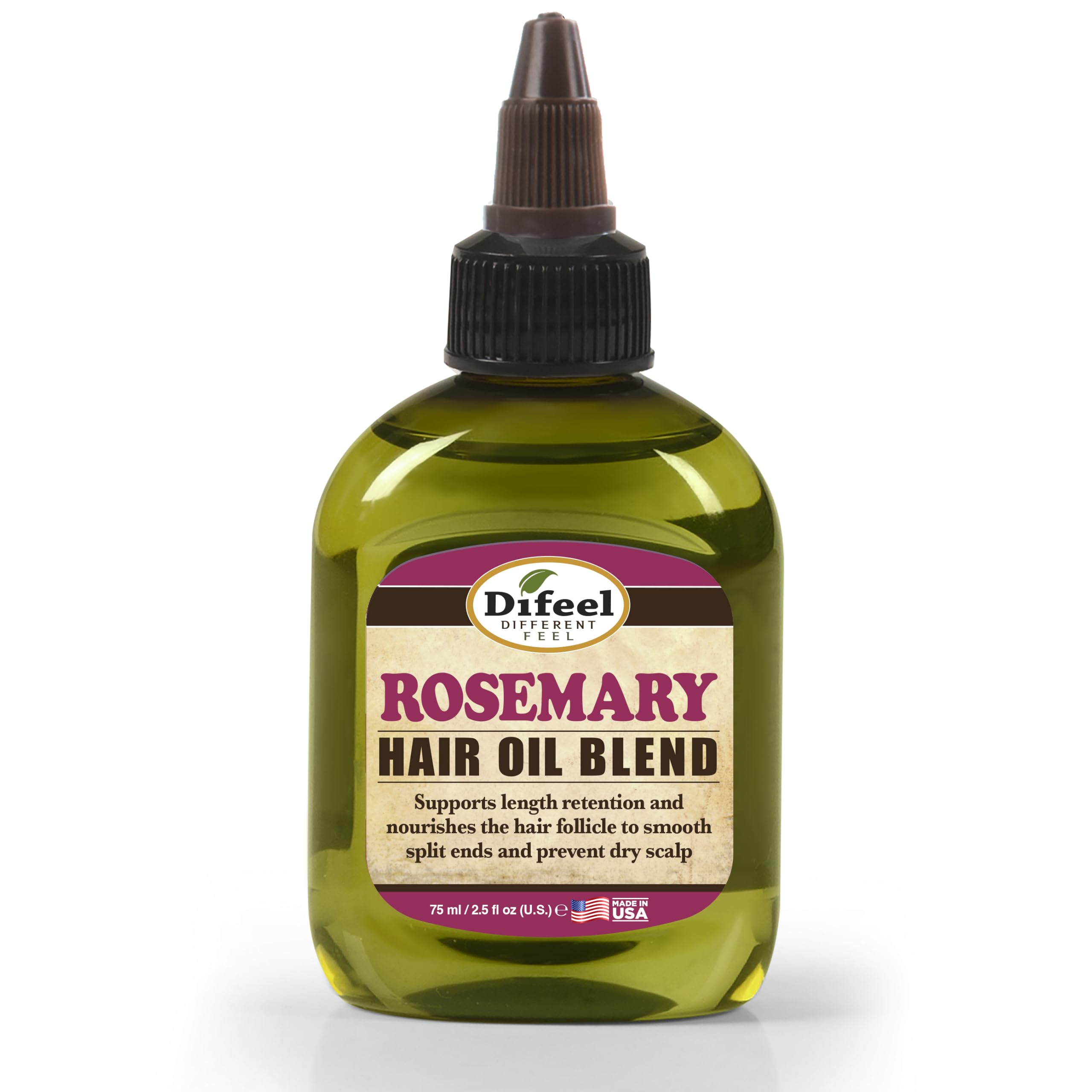 Difeel Rosemary Hair Oil Blend 2.5 oz. - Rosemary Oil Hair Treatment