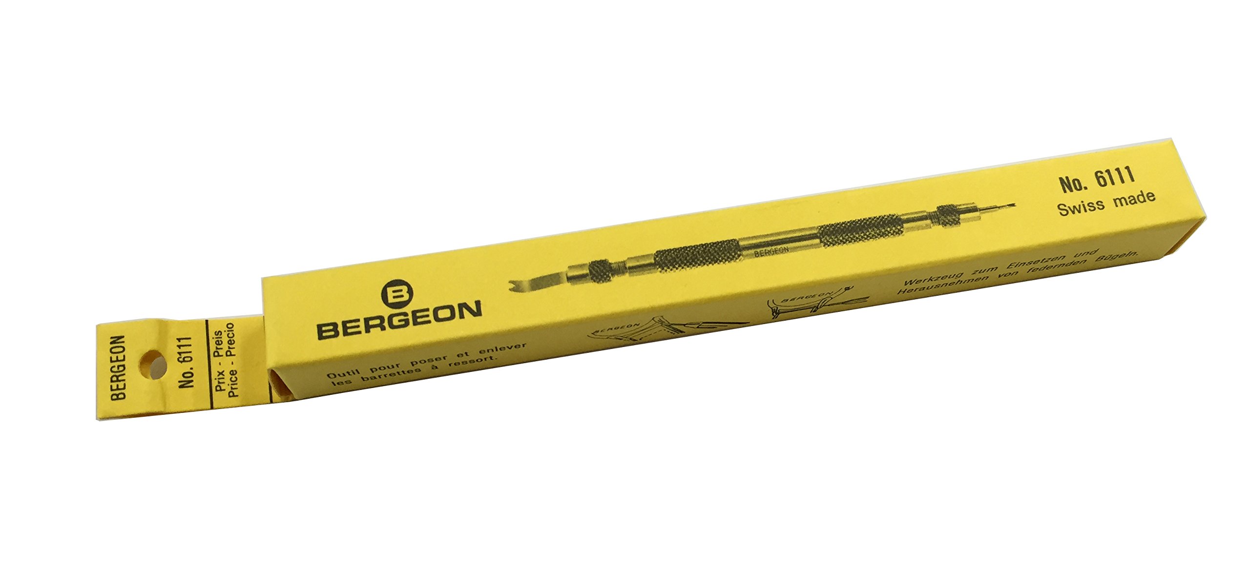 Bergeon 6111 Werkzeug zum Entfernen der Armbanduhr-Stecker - 3-in-1 mit Spatel, V-Spitze und wendbarem Ende feiner - Unisex-Erwachsene - Uhrenwerkzeug