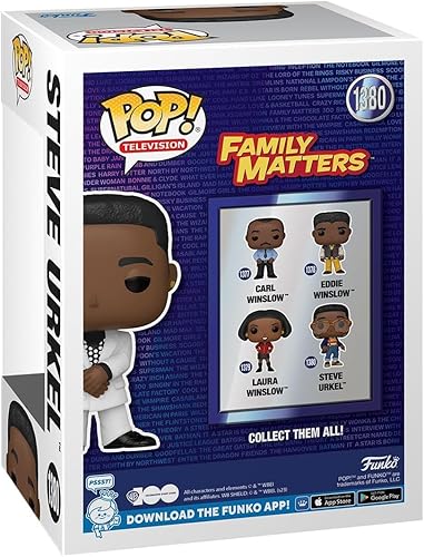 Miniatura 3 de POP TV: WB 100 - Family Matters, Steve Urkel - Figura de vinilo de Chase Funko edición limitada (con funda protectora de caja compatible),