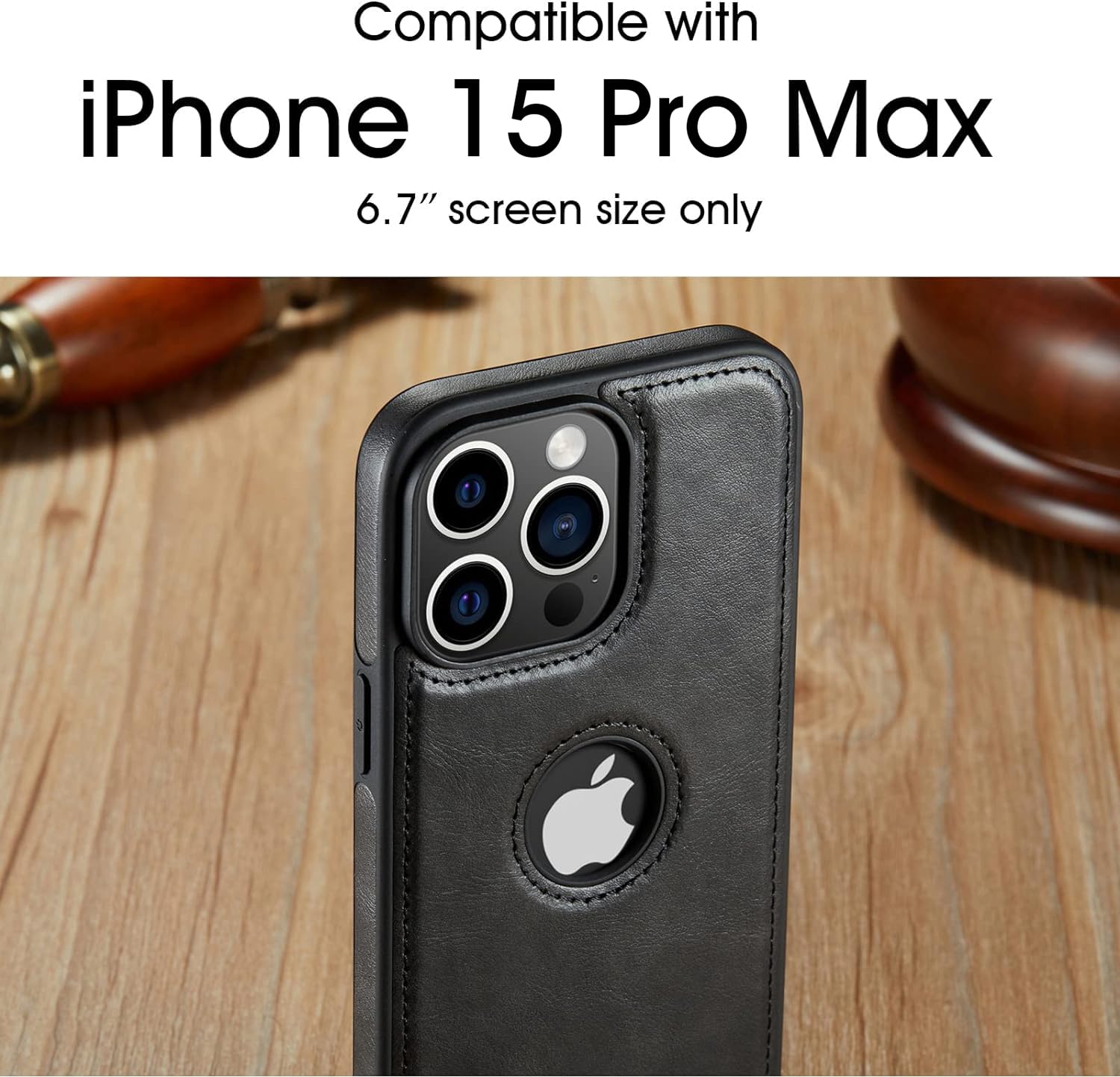【新品】iPhone 15 pro/スマホケース/CxC Leather Amazon.com: Casus Designed for iPhone 15 Pro Max Case Vegan
