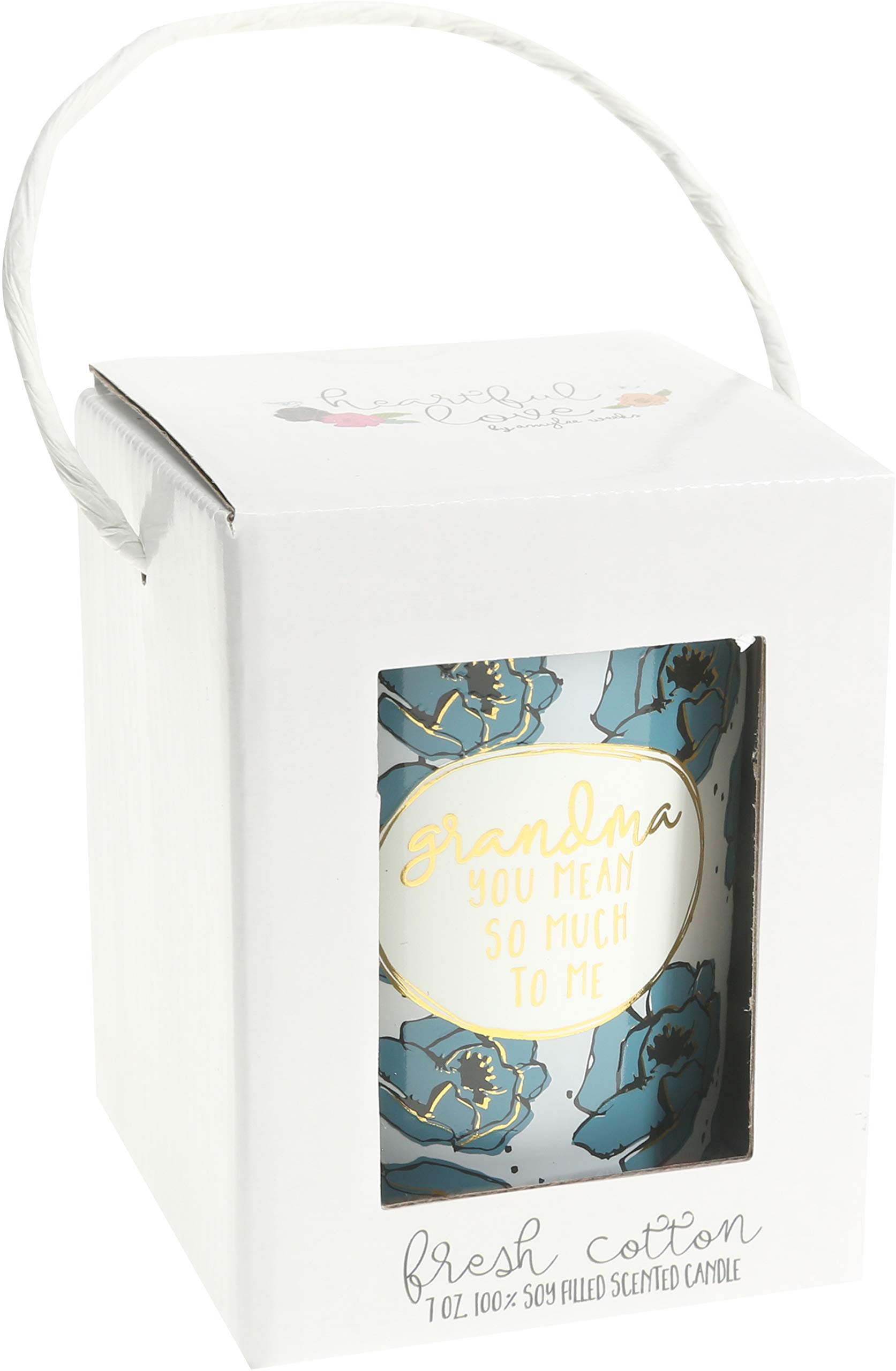 Pavilion Gift Company Duftkerze im Glas, 100% Sojawachs, mit Metalldeckel, Duft Grandma You Mean So Much, 200 ml, Blau