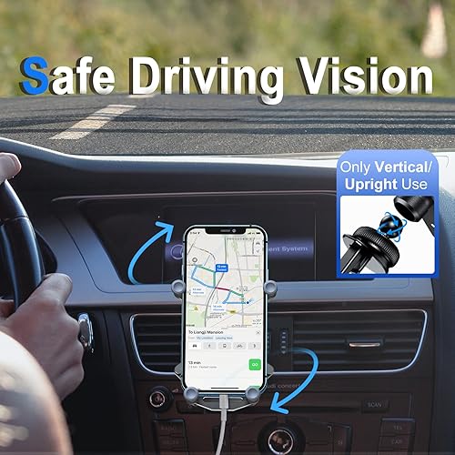 Miniatura 5 de Xuenair - Soporte de teléfono para automóvil soporte de teléfono para ventilación de aire para automóvil enlace mecánico Soporte universal para