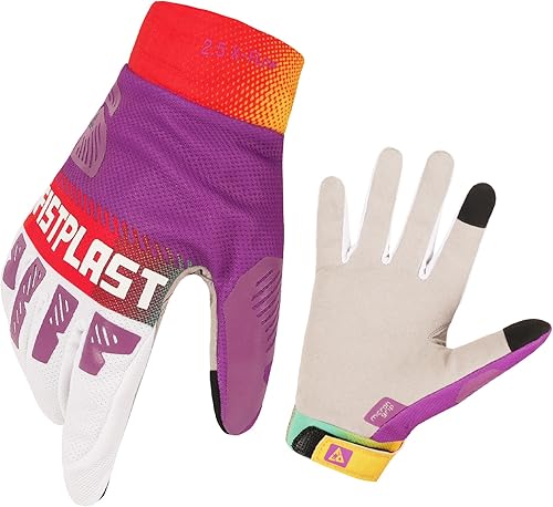 Miniatura 7 de Fast passion Guantes de motocicleta para hombres y mujeres, guantes de ciclismo para pantalla táctil, con protección de silicona, guantes ligeros