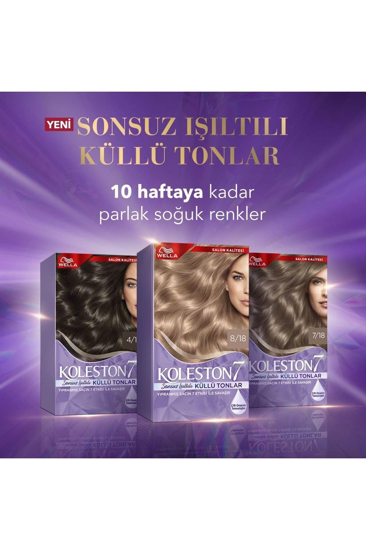 Koleston Kit 7-18 Işıltılı İnci Küllü Kumral Saç Boyası
