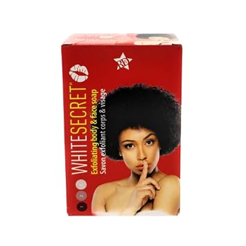 White Secret Exfoliating Body and Face Soap 190g Deep Cleansing with Exfoliating Beads and Plant Extracts Gently Removes Impurities and Dead Skin