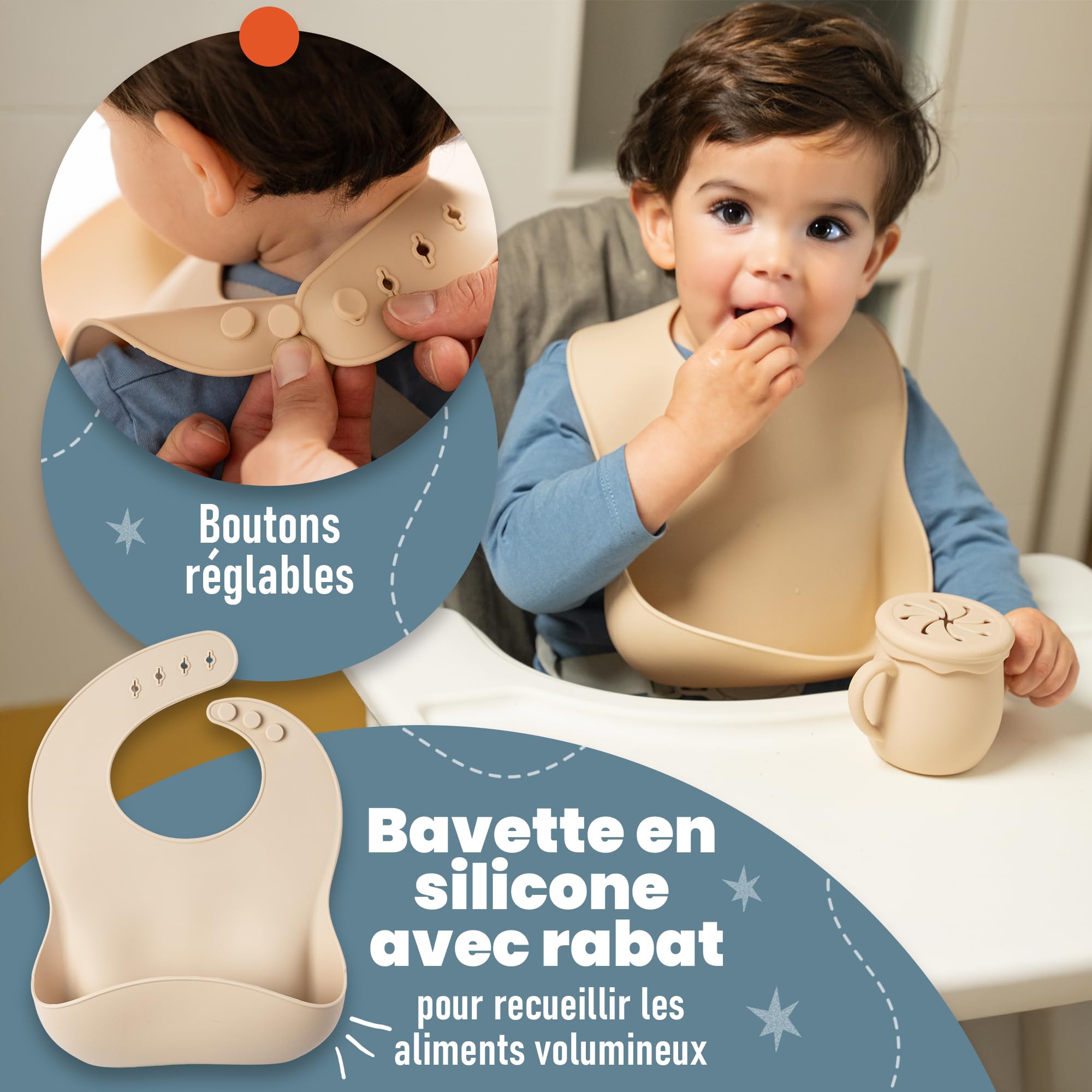 Assiette Ventouse pour Bébé - Coffret Repas Bebe 1er Age - Cadeau Bébé Garçon