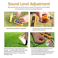 Vista 6 de Localizador de cables subterráneos F02, trazador de cables con auriculares, probador de cables para cables de valla de perros, cables de control