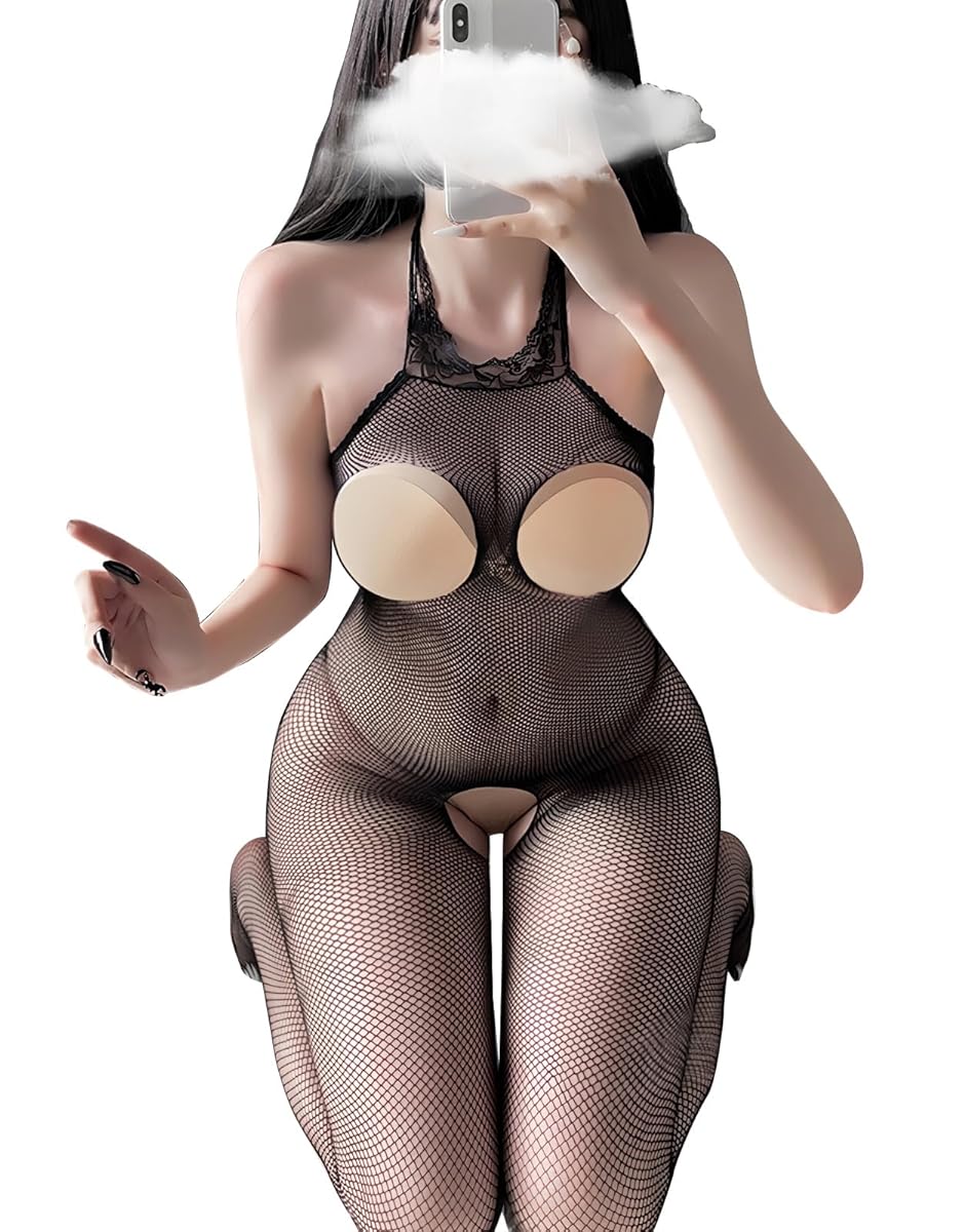 [Sexyhot] ボディストッキング 全身網タイツ セクシー 穴あき 過激 全身あみタイツ 女性 過激 変態 股開き 胸開き すけすけ エッチ 全身ストッキング セクシー コスプレ