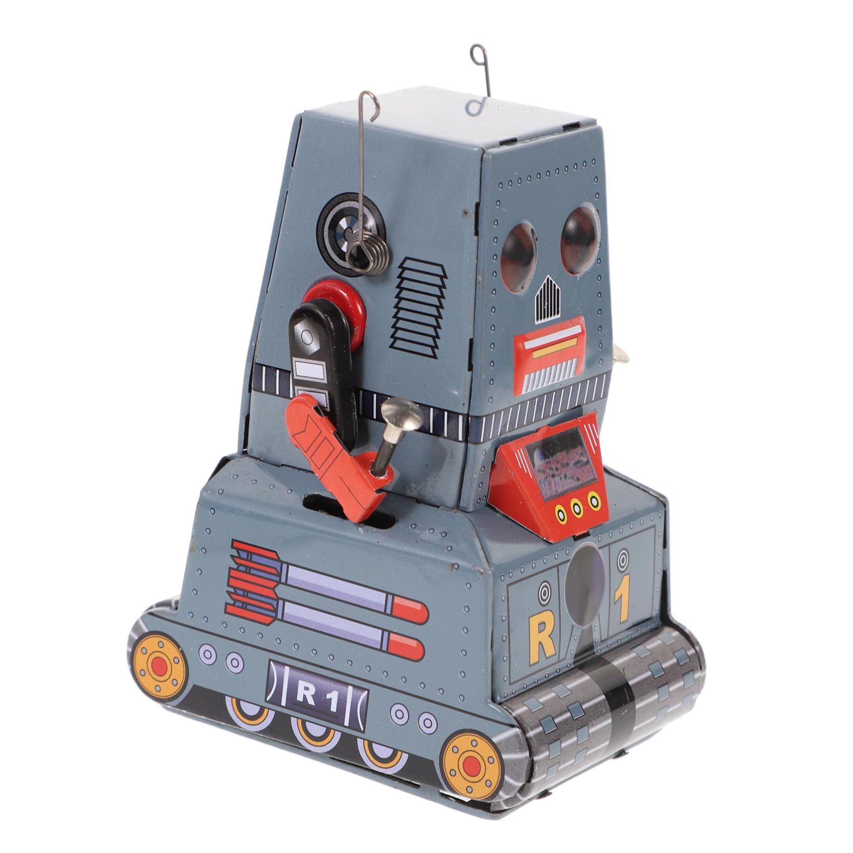 WOONEKY Robot Clásico De Cuerda Juguete De Hojalata Robot De Juguete Antiguo Niño Navidad Estatua