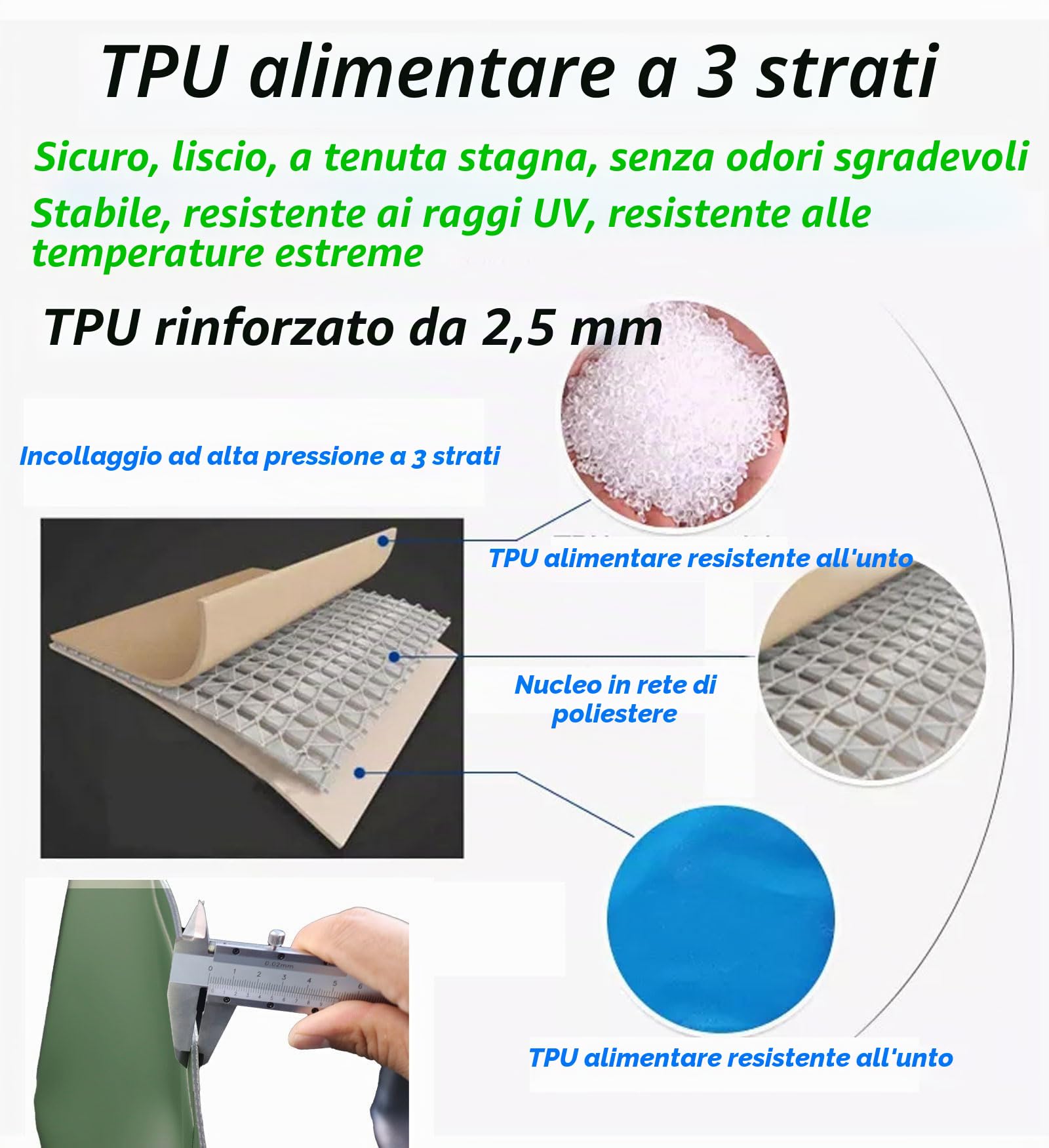 Tanica per carburante pieghevole da 10 l, in TPU da 2 mm, serbatoio di riserva portatile con tubo da 20 cm, serbatoio per benzina a prova di perdite per auto, moto, campeggio e Notfa