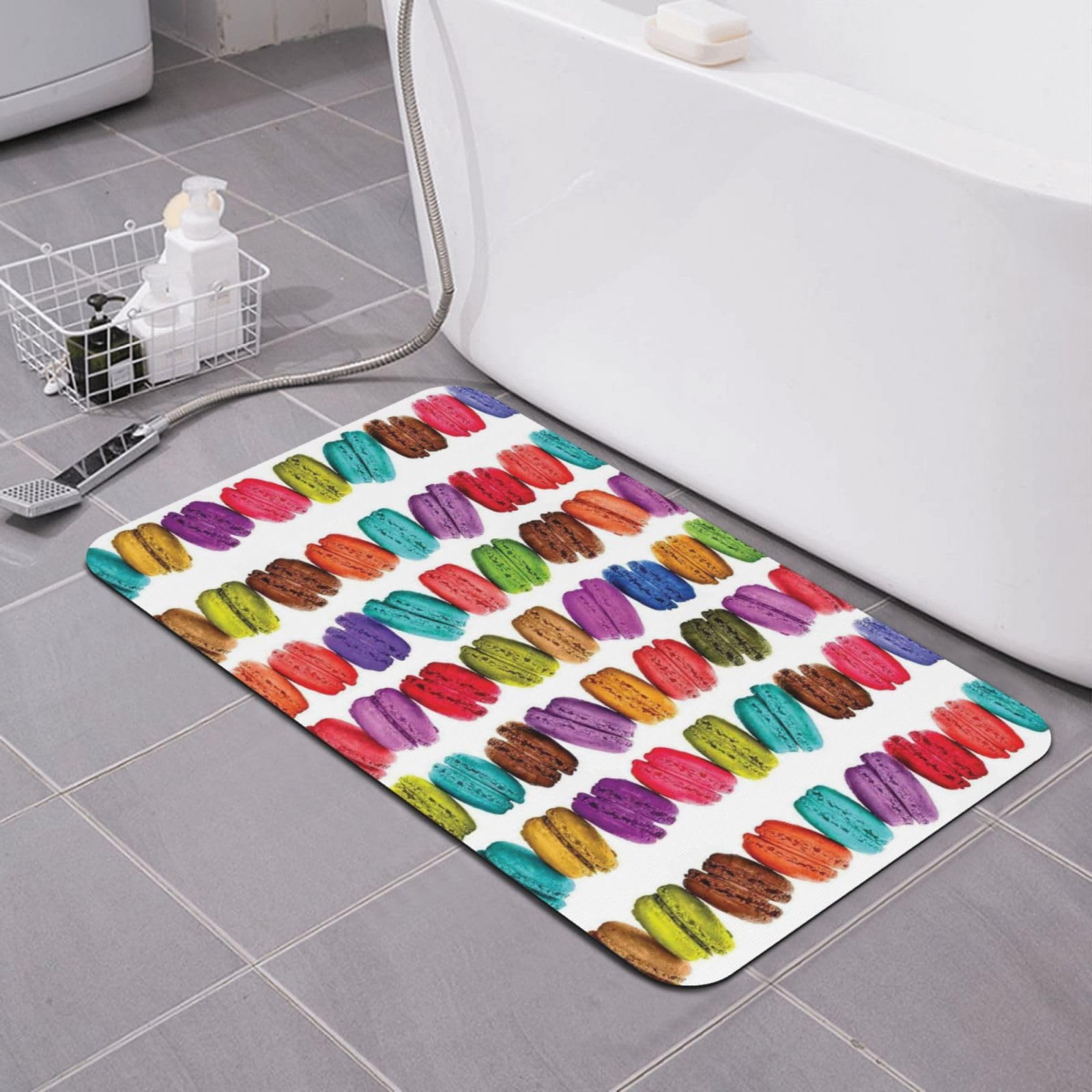 Tapis de bain antidérapant pour cuisine et salle de bain style pâtisserie