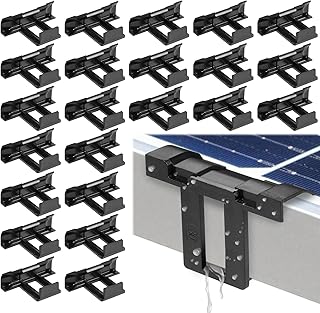 Fentar 24 Stück Solarpanel Wasserablauf Clips 30mm, Dauerhaft ABS-Material Wasserablauf Clips PV Module 30mm, Hohe und Niedrige Temperatur Wasserablauf Clips für Solarmodule Solar Zubehör