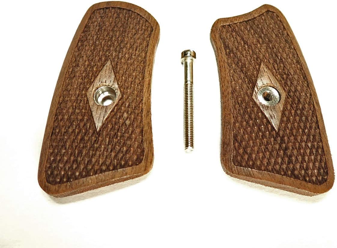 Walnut Diamond Checkered Ruger SP101 Grip Inserts