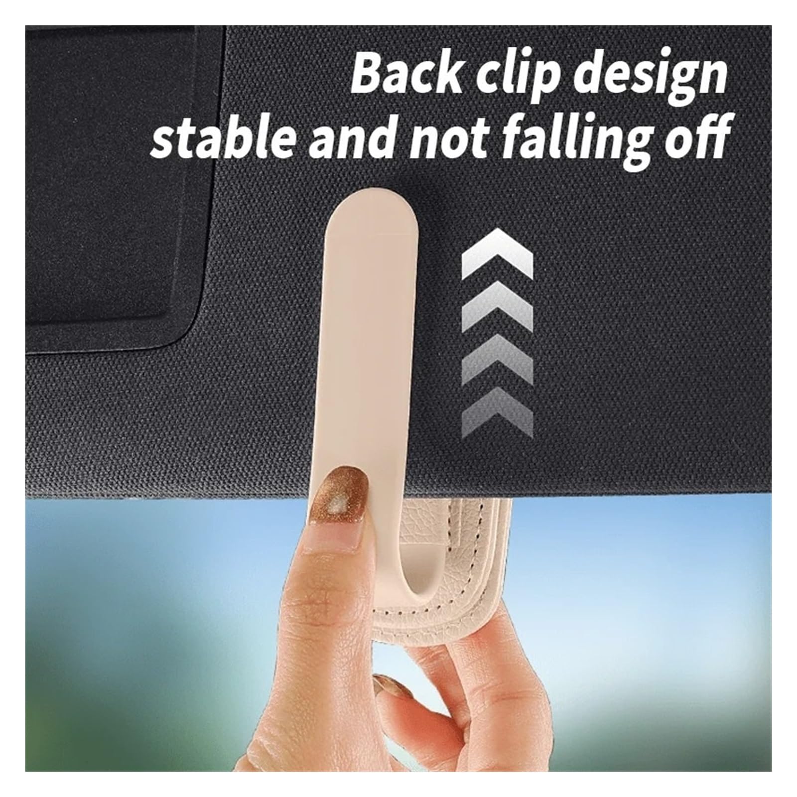 Soportes para Gafas De Coche Clip Magnético Piel Sintética para En La Visera del Organizador para Tarjetas Y Billetes 1 Ud Estuche para Gafas De Sol Coche(Black)