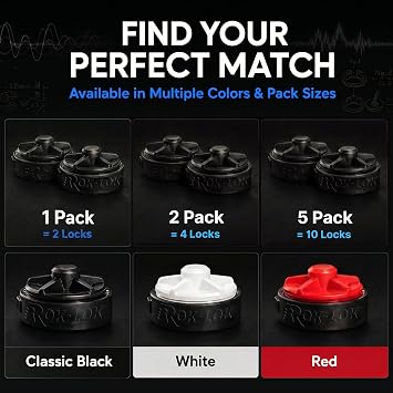 Rok Lok Pro - Universal Quick Change Guitar Strap Lock - Set of strap locks with ANTI-SCRATCH coating - Protect your instrument with no modifications or hardware replacement