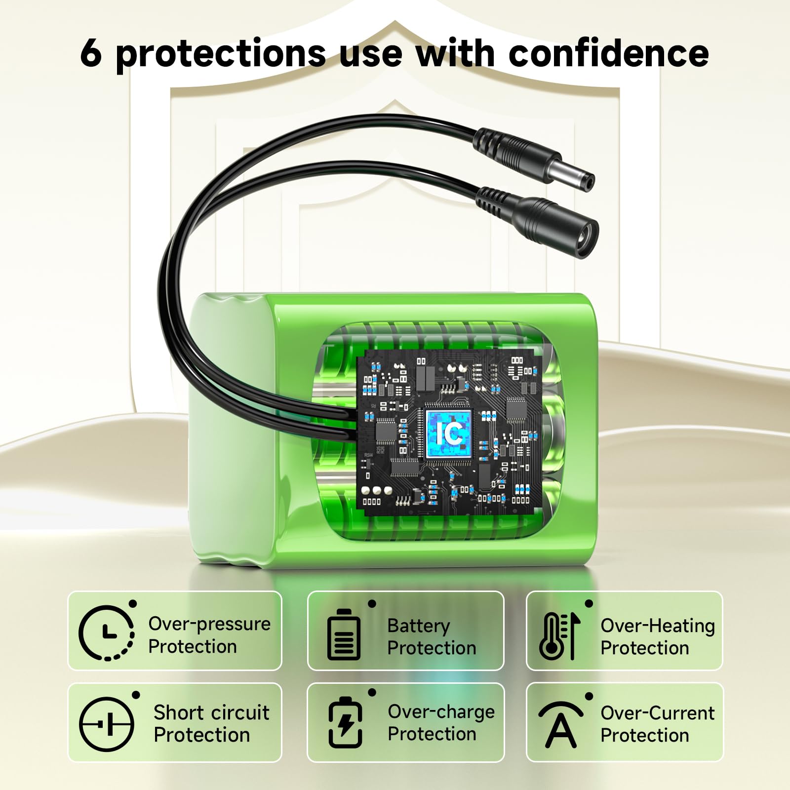 CITYORK 12.6V 7900mAh Wiederaufladbare Lithium Batterie für Solar-Straßenlampen im Freien, CCTV-Kameras, Digitalkameras, Camcorder, CD-Spieler, Bluetooth-Geräte, Radio, tragbarer Außenlautsprecher