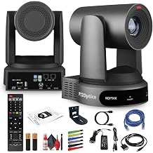 PTZOptics Move 4K SDI/HDMI/USB/IP PTZ Camera with 30x Optical Zoom Gray PT30X-4K-GY-G3 + Universal Wall Mount Black + Lens Cleaning Kit + HDMI Cable + Ethernet Cable + Color Wire Ties