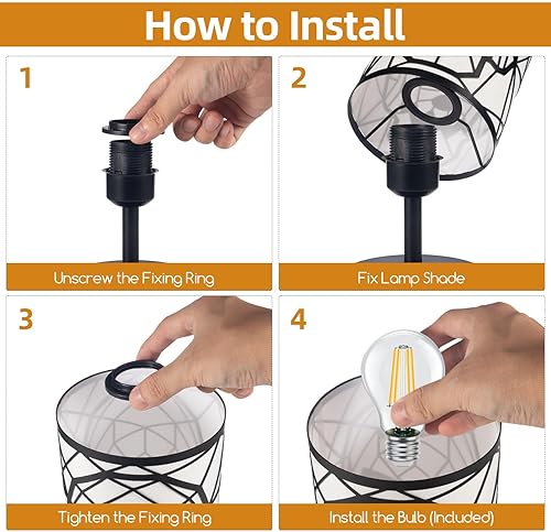 Miniatura 5 de Lámpara de calavera negra con puertos USB C y A de 20 W, lámparas de mesa regulables de 3 vías para decoración gótica del hogar, decoración gótica