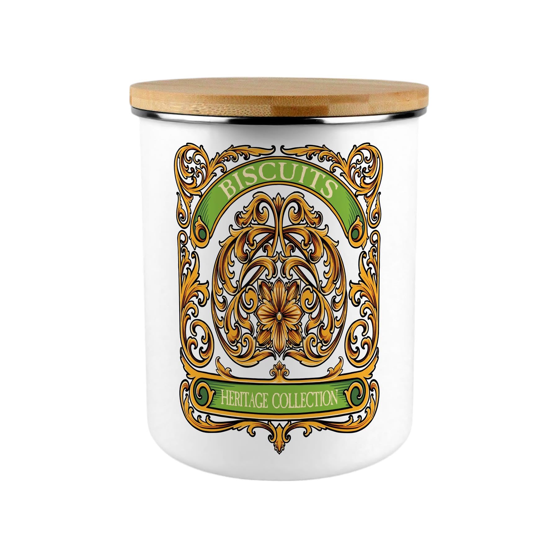 Purely Home Nouveau Biscuit Storage Tin - 2.7L Extra-Large Kitchen Container