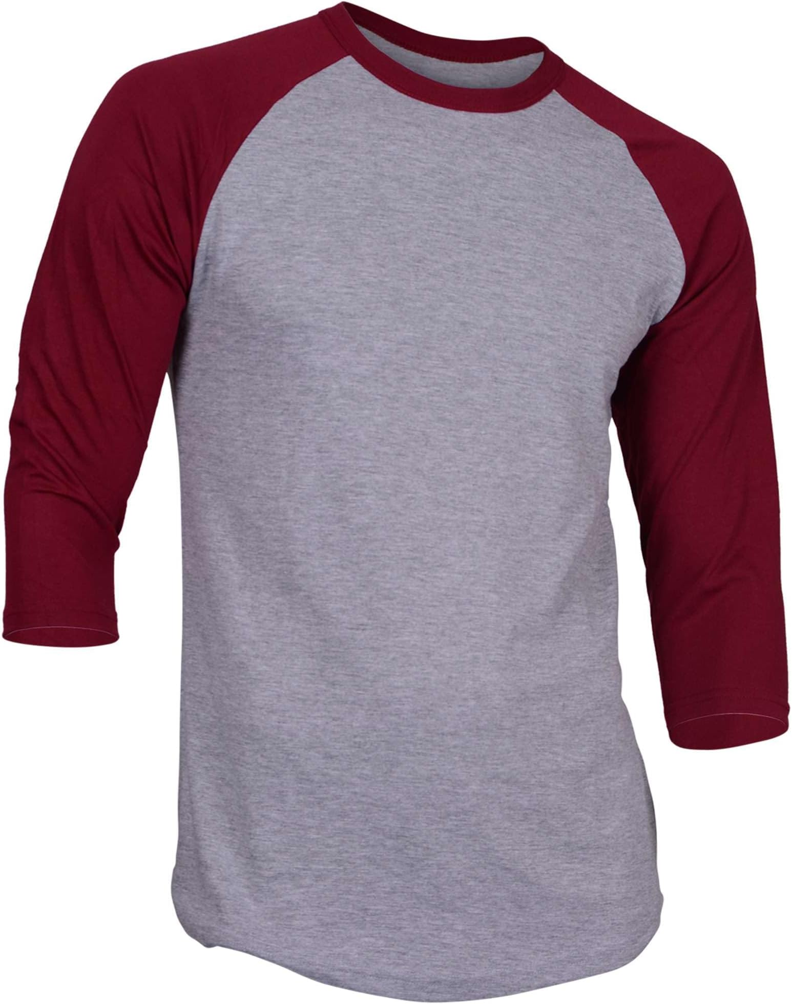 Dream USA Men's Casual 3/4 Sleeve Baseball T-shirt Raglan Jersey Shirt