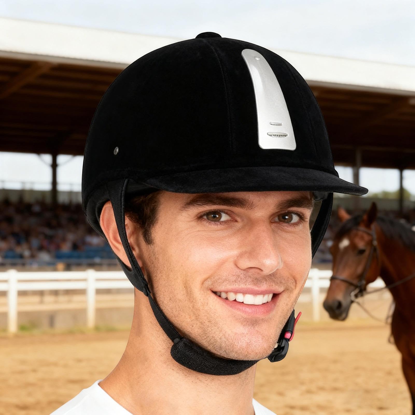 Casque d'équitation en velours, casque d'équitation réglable, casque d'équitation léger, casque d'équitation, équipement d'équitation pour hommes et femmes