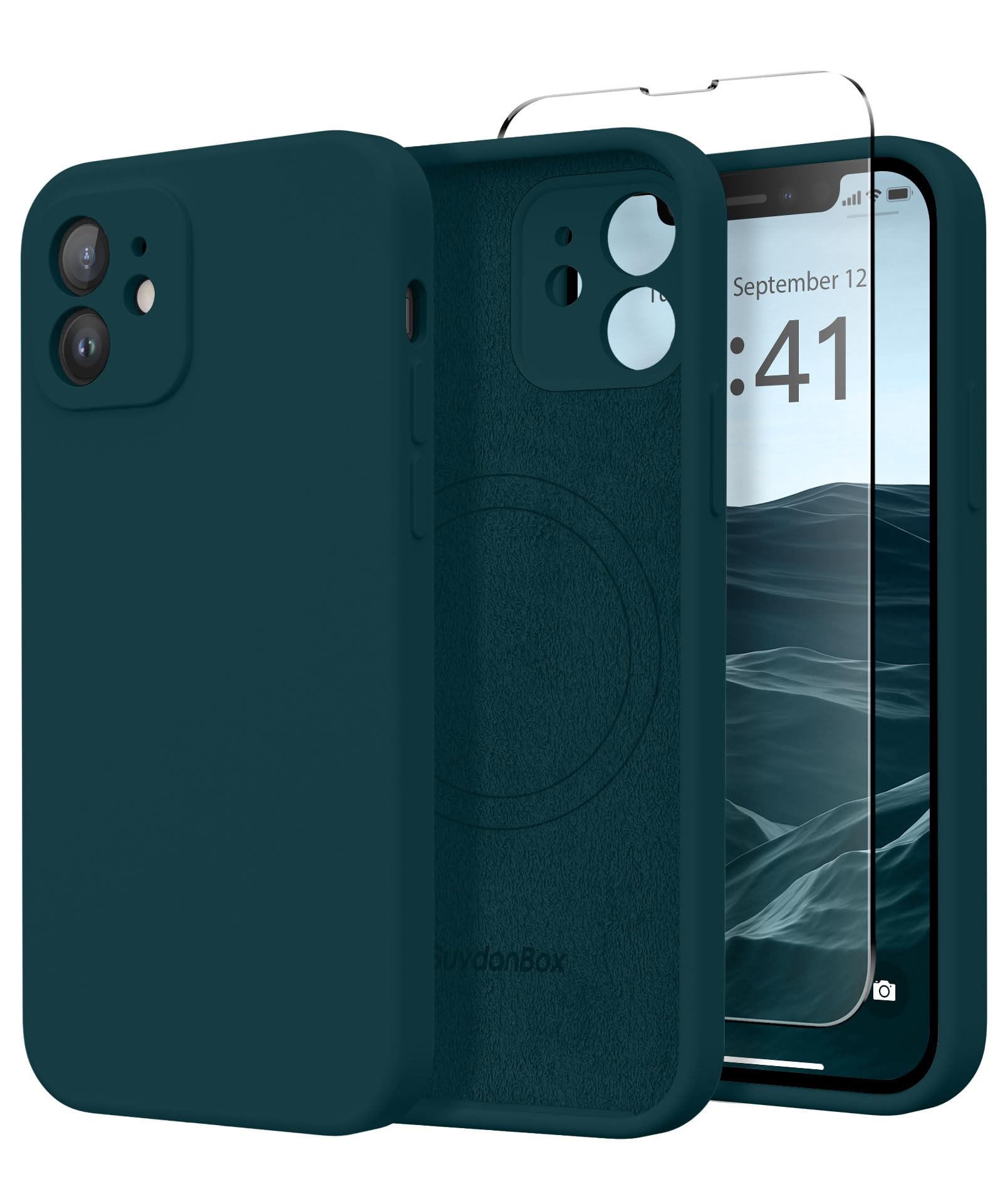 Magnetic for iPhone 12 Case Silicone Deep Blue