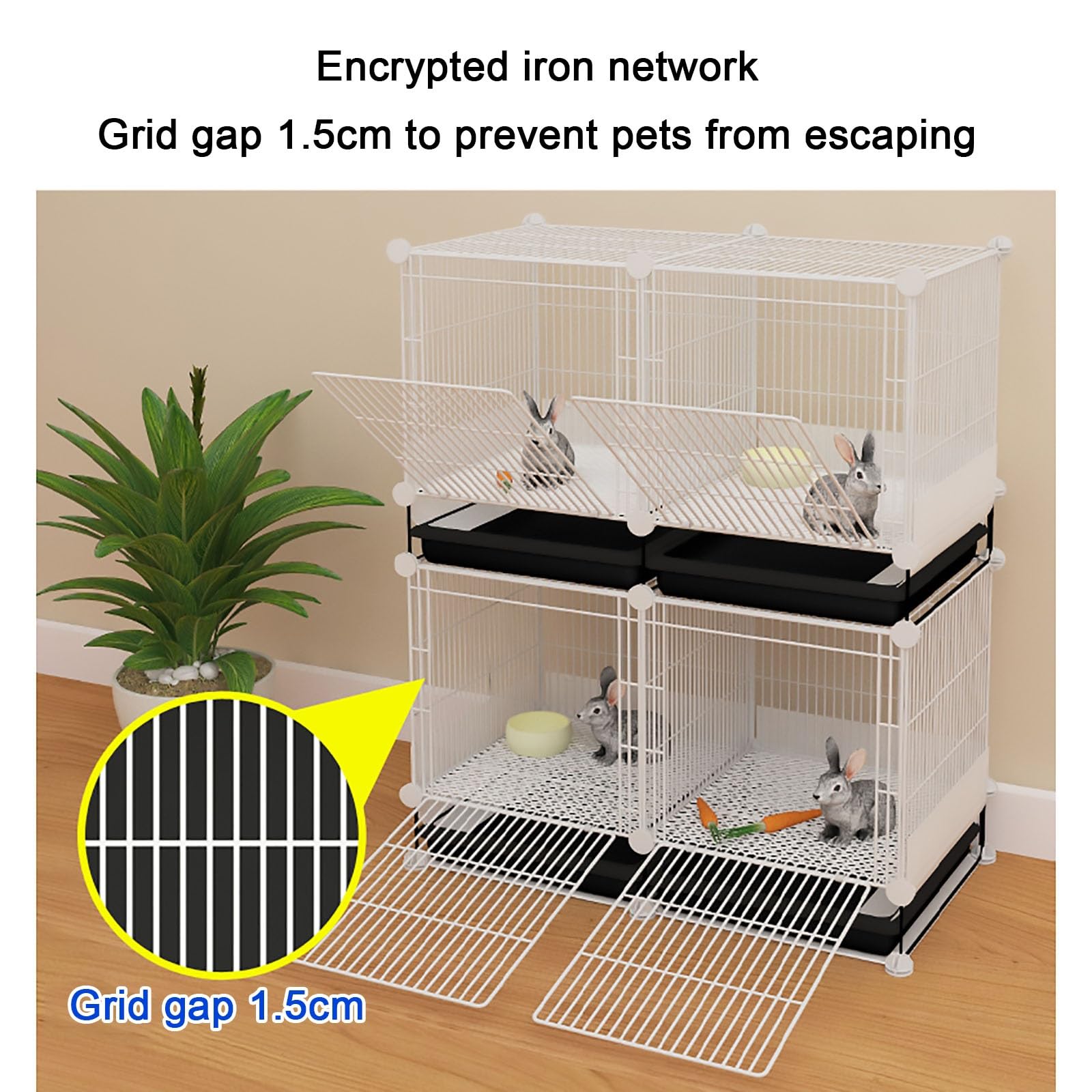 Cage A Lapin Large Space Rabbit Cage, DIY Encrypted Indoor With