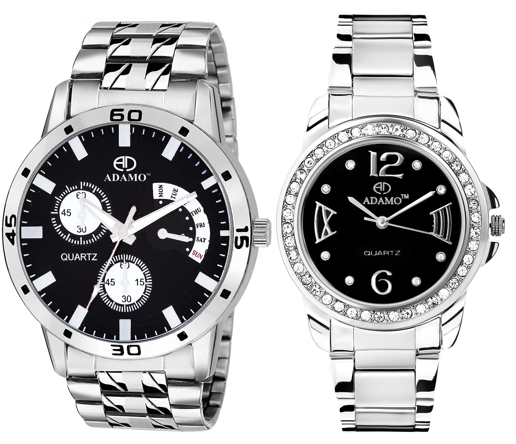 ADAMO Designer Analog Couple Combo Wrist Watch 107-39SM02 (B079Z5PC2C) Amazon Price History, Amazon Price Tracker
